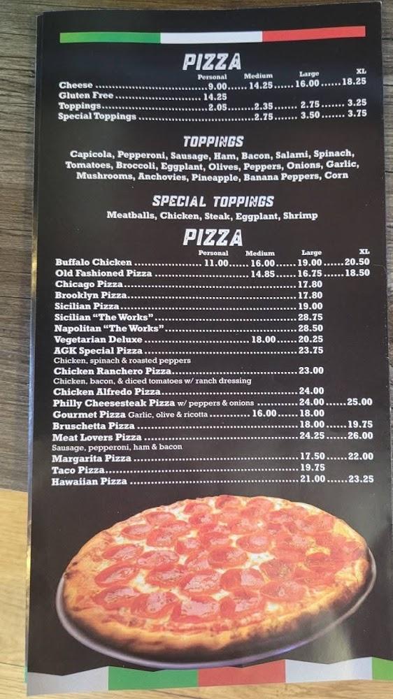 AGK ITALIAN RESTURANT & PIZZERIA Menu image 1
