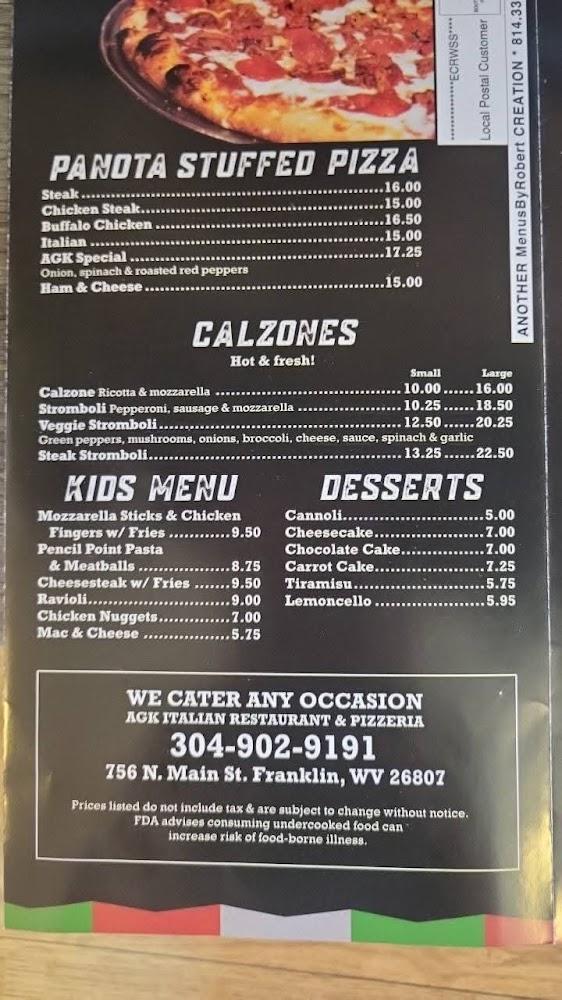 AGK ITALIAN RESTURANT & PIZZERIA Menu image 3